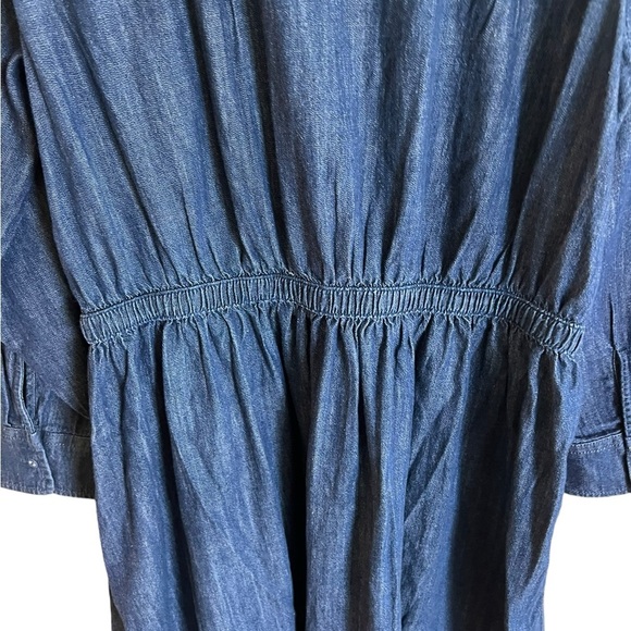 NWT Free Assembly Women's Denim Ruffle Neck Mini Dress Size XL - Picture 8 of 9